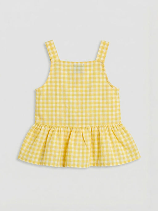 Ekose Desenli K?z ?ocuk Elbise