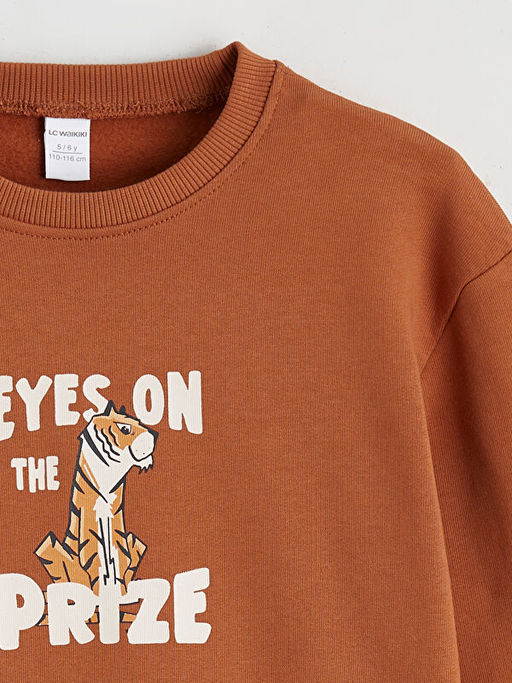 Erkek ?ocuk Bask?l? Sweatshirt