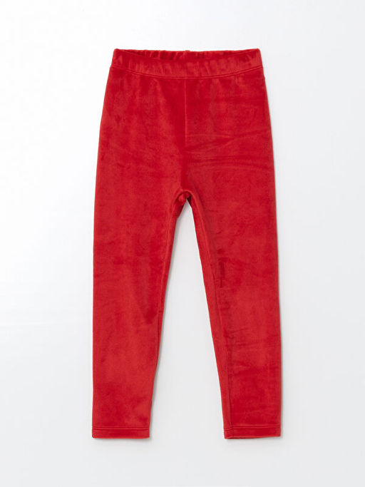 Beli Lastikli Basic Kadife K?z Bebek Pijama Alt