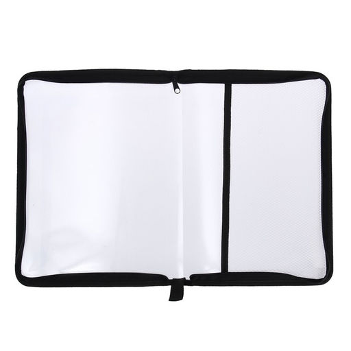 Папка на молнии с 3-х сторон А4, 450мкм, прозрачная с разделительной сеткой, с черным кантом 93928 - Calligrata фото 4