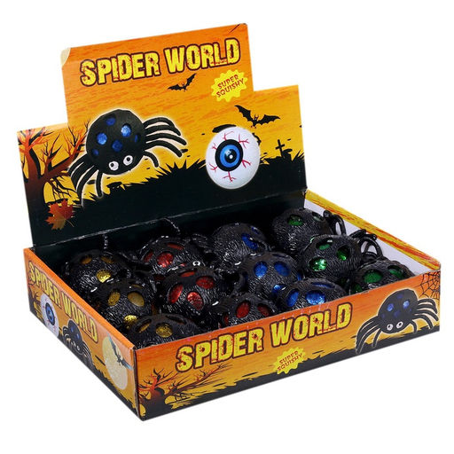 Цена за 12 шт. Антистресс игрушка - прикол «Паук», мялка с гидрогелем, МИКС