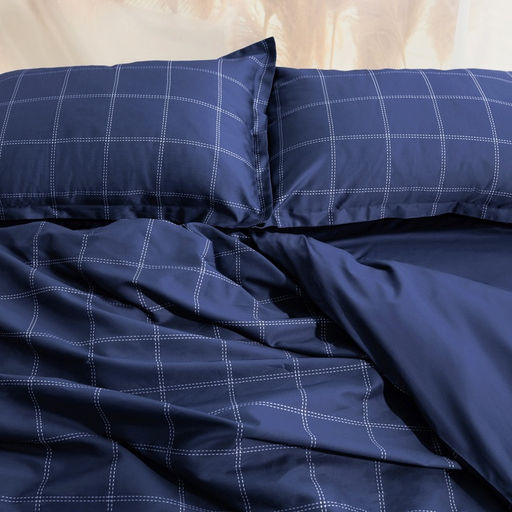 Постельное бельё Этель дуэт Cage: dark blue, 143х215 см-2шт, 215х240 см, 50х70+3 см-2 шт, мако-сатин, 114г/м2  фото 7