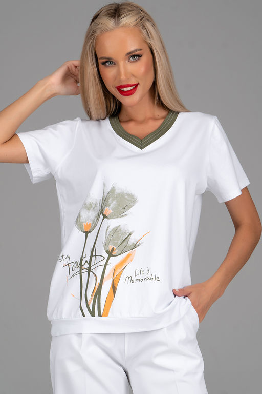 Футболка Анисия (хаки) - Эльза фото 2