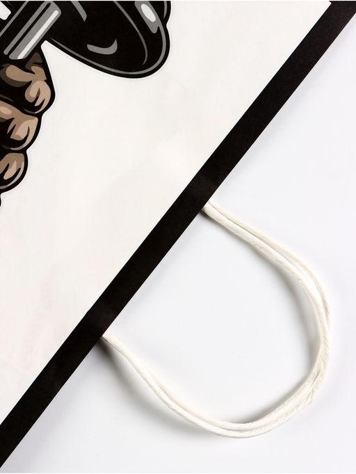 Цена за 2 шт. Пакет подарочный крафт Самому сильному, 32?17.5?37 см