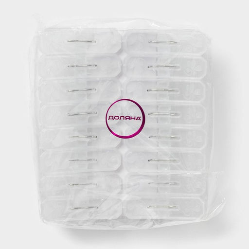 Прищепки для белья Доляна, 16 шт, 6,52 см, ширина низа 4 см  фото 5