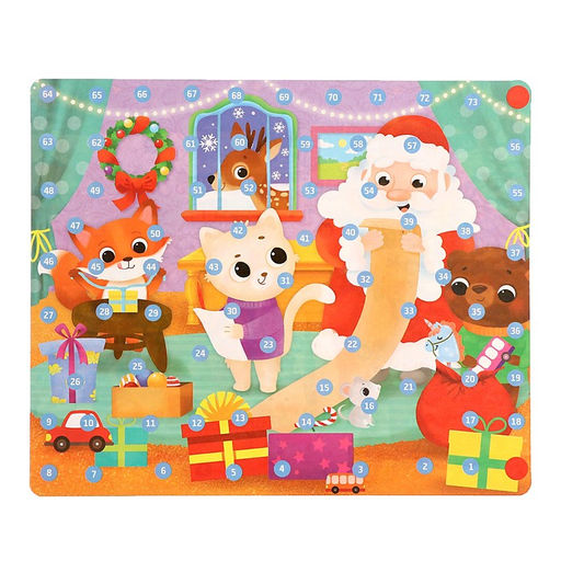 Настольная игра Горки и лестницы. Дед Мороз и фабрика подарков! - Лас играс kids фото 7