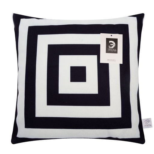 Наволочка декоративная Этель Геометрия Квадраты 40х40 см, велюр  фото 5