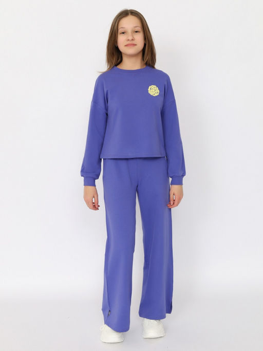 CRB wear/CSJG 90242-44-394 Комплект для девочки (джемпер, брюки),фиолетовый/Ex.Cherubino  фото 3