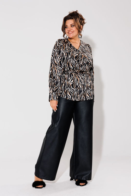 Блуза ANELLI 1735 африканская зебра  фото 7