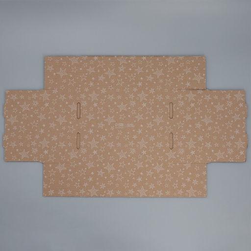 Цена за 5 шт. Коробка сборная с окном Звезды, бурый ,27х10х21 см - Дарите счастье фото 6