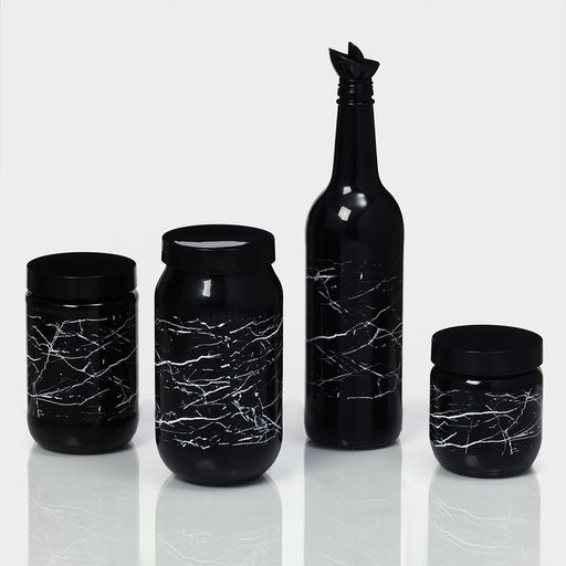 Банка для сыпучих «Марбл», 425 мл, стекло