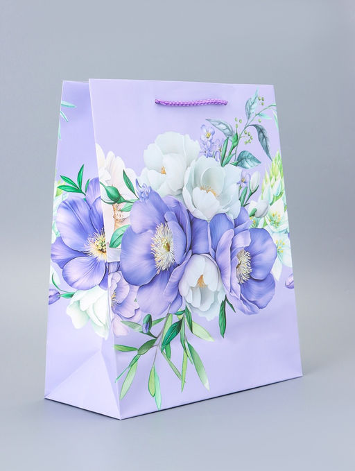 Цена за 2 шт. Пакет подарочный ламинированный Фиолетовая магия 26?12?32 см