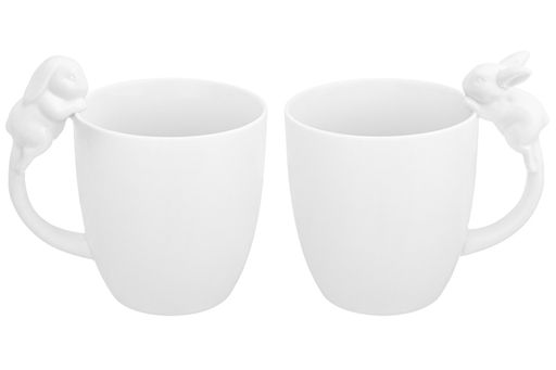 Набор 2 кружки Elan Gallery Кролики фарфор 350 мл 12×8,5×11,5 см  фото 2