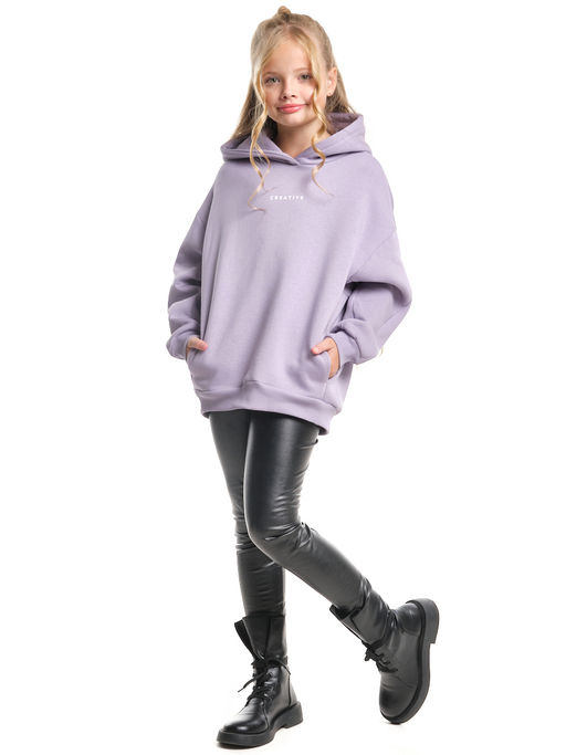 Худи для девочки оверсайз одежда подростковая с принтом 22-7317 мята - Mini maxi фото 14