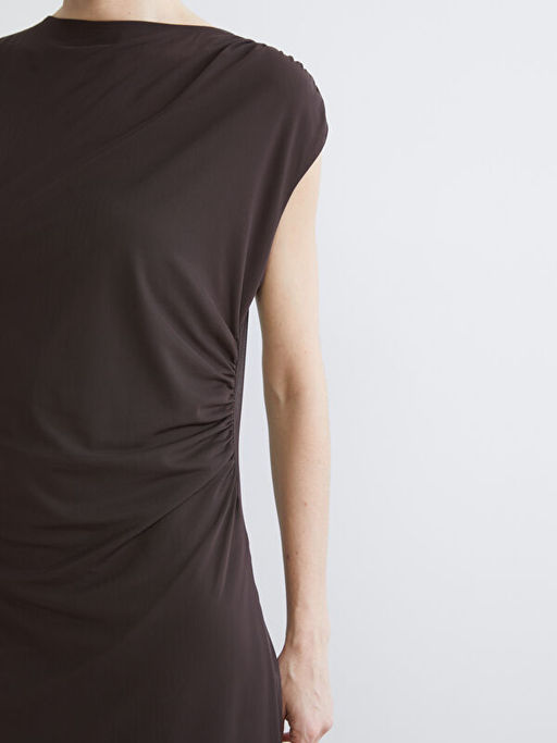 Bisiklet Yaka B?zg?l? Elbise