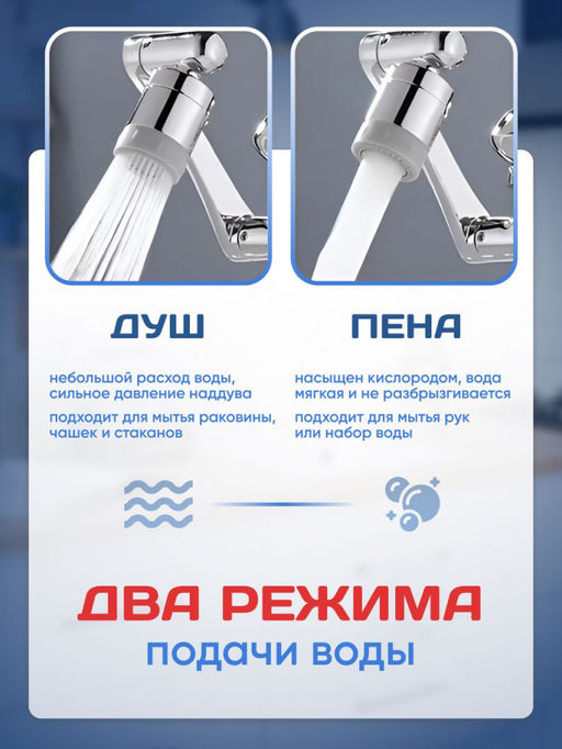 Насадка на кран поворотная металл (3222) - Мой органайзер фото 5