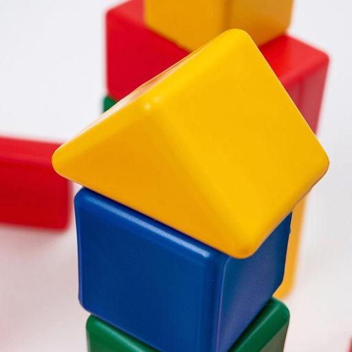 Кубики детские, пластиковые, цветные, 60 штук, 6×6 см