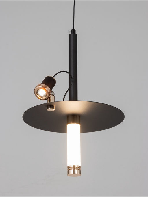 Светильник «Найт» 2×5 Вт LED 4000К черный/золото 24×24×38(+150)см
