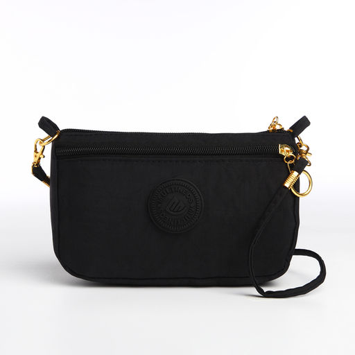 Сумка женская кросс-боди на молнии, цвет чёрный - Simaland фото 3