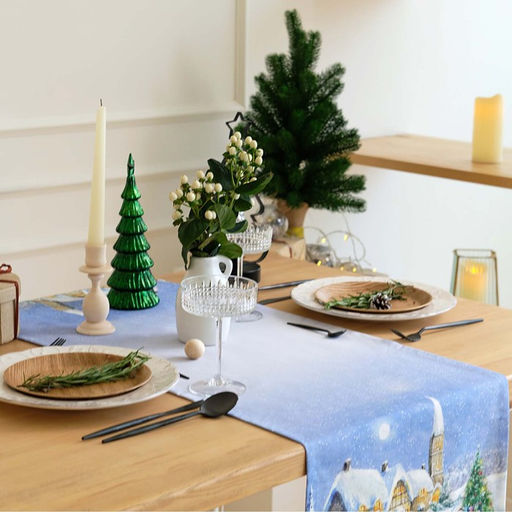 Дорожка на стол Этель Рождественский вечер 40х147 +/- 5 см, 100% хл, саржа 190 гр/м2  фото 3