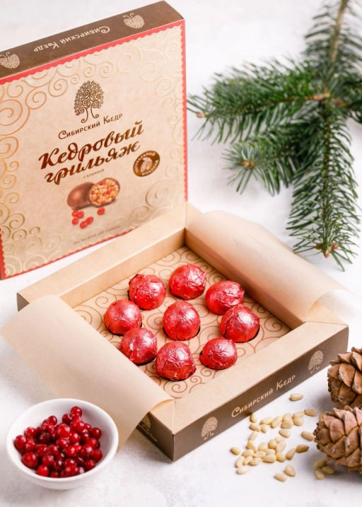 Кедровый грильяж с клюквой, 120 г - Сибирский кедр фото 2