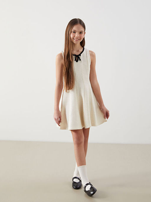 Bisiklet Yaka K?z ?ocuk T?vit Elbise