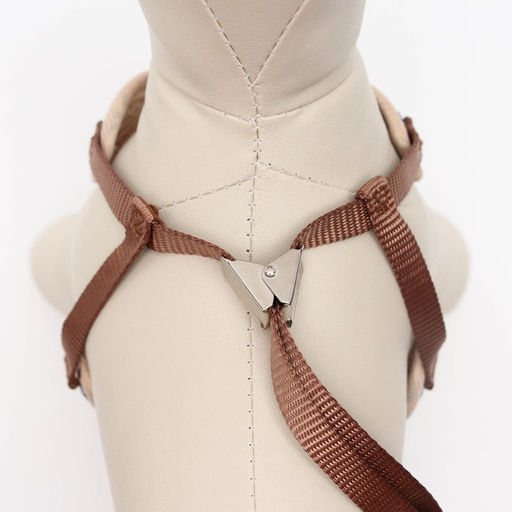 Комплект амуниции с мягкой шлейкой Поцелуи, поводок 120 х 1 см, розовый - Пижон фото 4