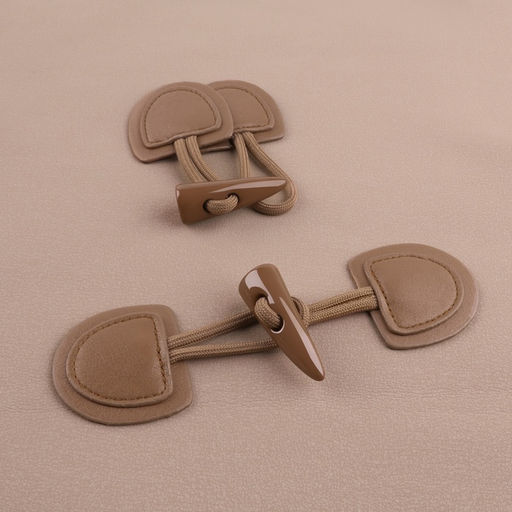 Застёжка-клевант 16×5 см, 2 шт., коричневая