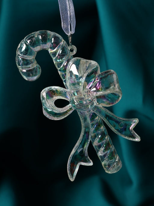 Цена за 2 шт. Ёлочная игрушка Зимнее волшебство. Льдинка леденец, 115 см, перелив прозрачный  фото 4