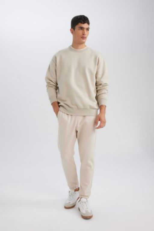 Jogger Esofman Alt? Standart Fit Basic Duz Beli Bagc?kl? Lastikli Paca Cepli