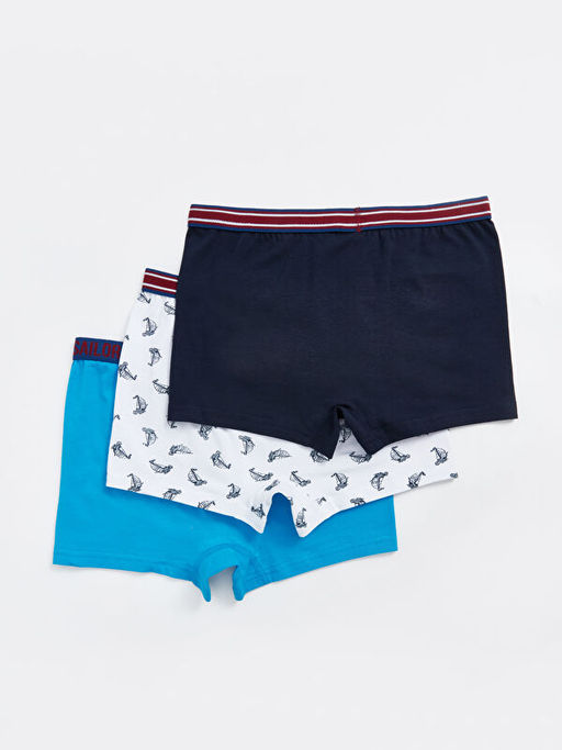 Bask?l? Erkek ?ocuk Boxer 3l? - Waikiki фото 2