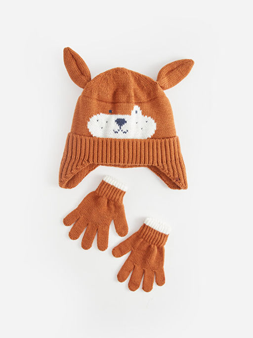 Basic Erkek Bebek Triko Bere ve Eldiven 2li Tak?m - Waikiki фото 2