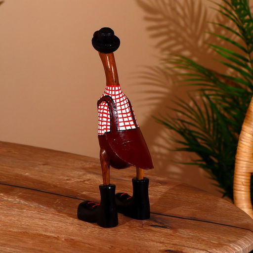 Сувенир «Утка-фермер», 27 см, дерево, МИКС