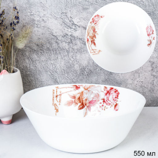 Набор суповых тарелок 6 штук 550 мл / EVR60 (2024) /уп 12/ Чайная роза - ГалеонТрейд фото 2