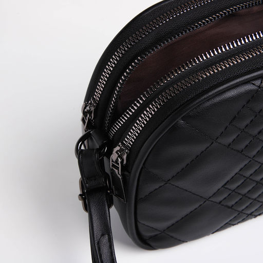 Сумка женская кросс-боди на молнии, цвет чёрный - Simaland фото 6