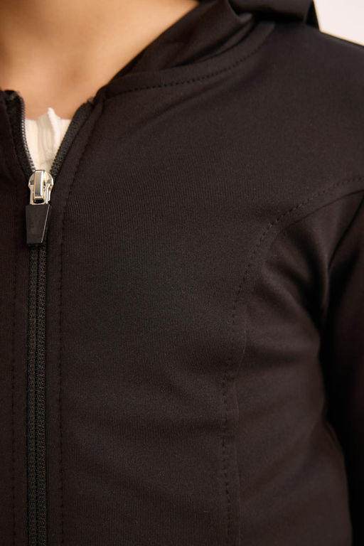 Kap__onlu __i Yumu_ak T_yl_ Fermuarl_ Sweatshirt K_z _ocuk - Defacto фото 4
