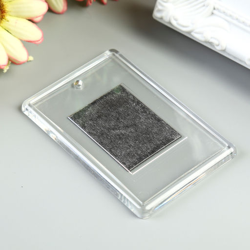 Цена за 25 шт. Заготовка акрилового магнита, 5×7.5 см, прозрачный, (набор 2 детали+пакет)