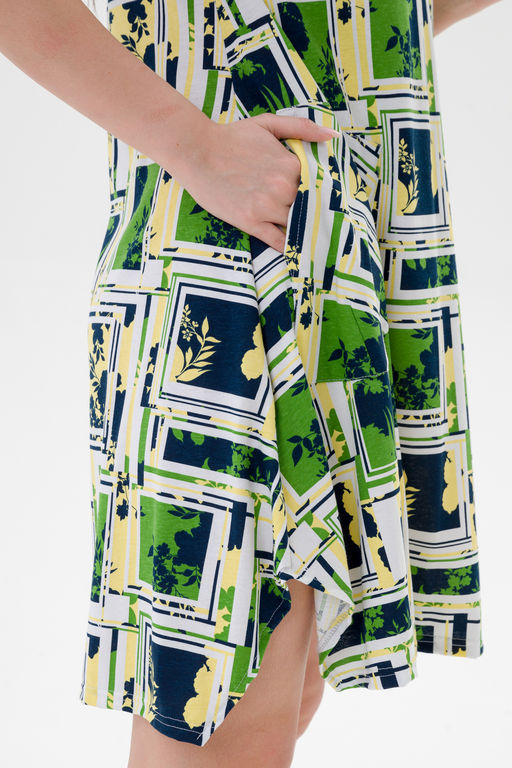 Платье женское из кулирки Кэтрин цитрусовый микс макси - Амадэль фото 23