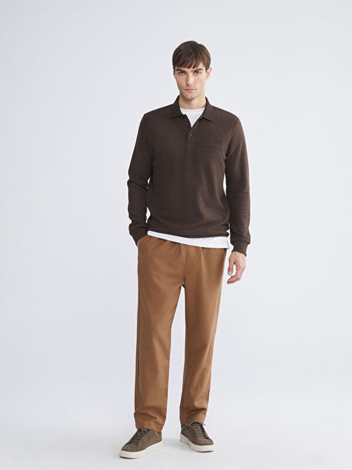 Polo Yaka Erkek Sweatshirt