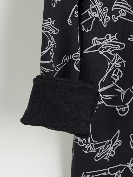 Kap??onlu Bask?l? Erkek ?ocuk Sweatshirt - Waikiki фото 3
