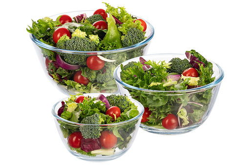 Набор 3 салатников 500 мл, 800 мл, 1050 мл, Crystal glass стекло - Elan gallery фото 5