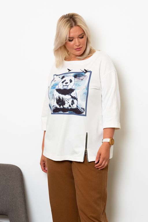 Джемпер Панда Молочный - Intikoma фото 3