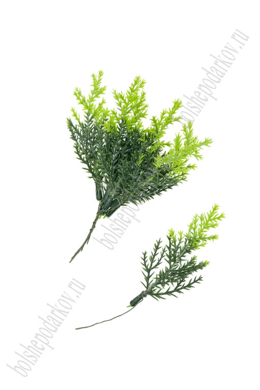 Веточка декоративная 13 см (12 шт) (SF-7810) зеленый №19