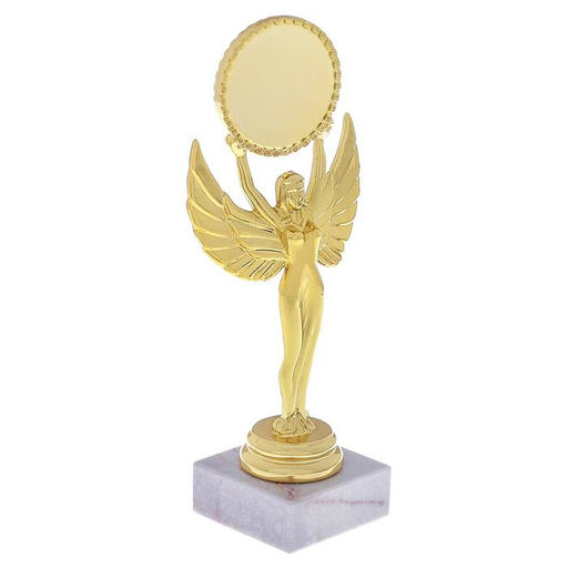 Фигура Ника с шаром, подставка камень белая, 18 х 7 х 5,2 см - Командор фото 3