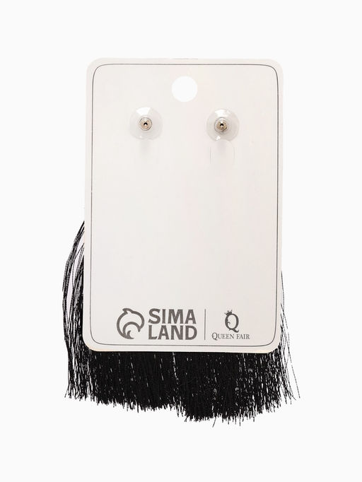 Серьги ассорти Кисти хинди, цвет чёрный в золоте, L кисти 6.5 см