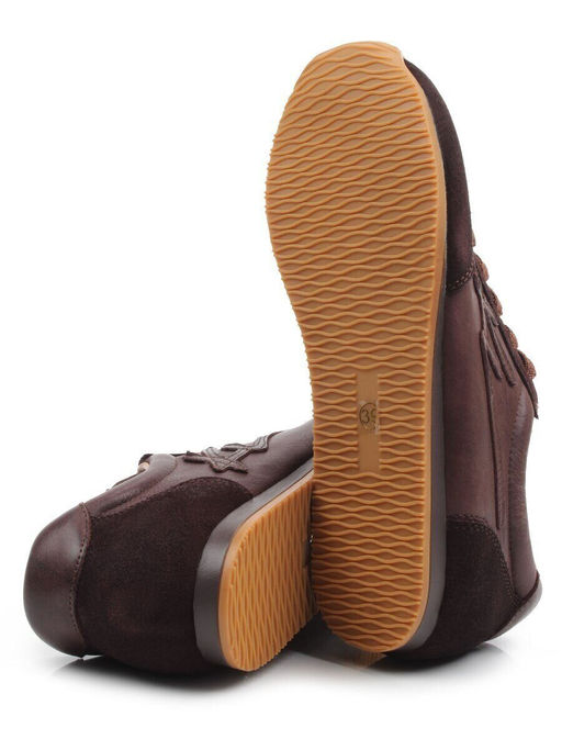 03-A885-5 BROWN Кроссовки женские (натуральная кожа, натуральная замша)