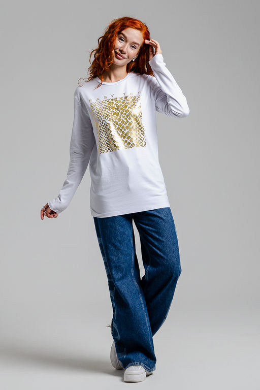 8519 Футболка с длинным рукавом женская