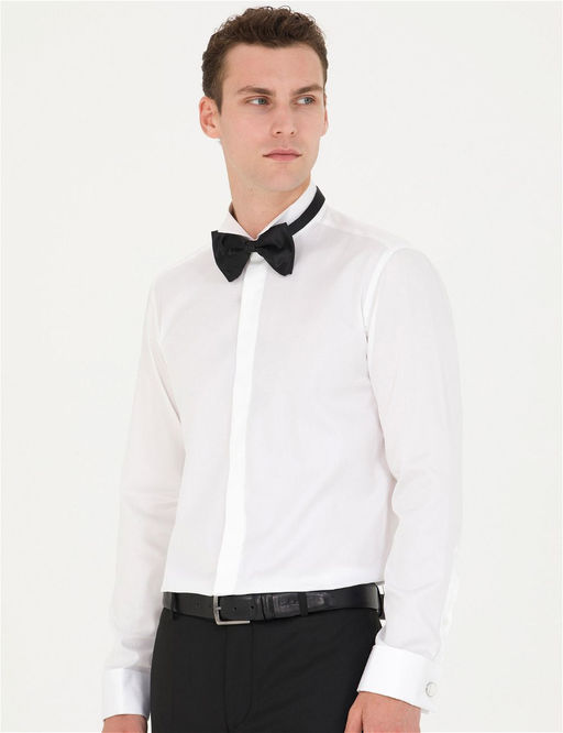 Beyaz Slim Fit Smokin G_mlek