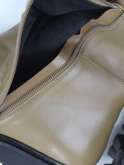 02-E39B-53JN GREEN Сапоги демисезонные женские (натуральная кожа)