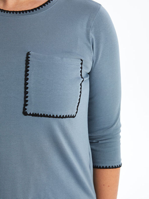 Bisiklet Yaka Nak??l? Kad?n Ti??rt